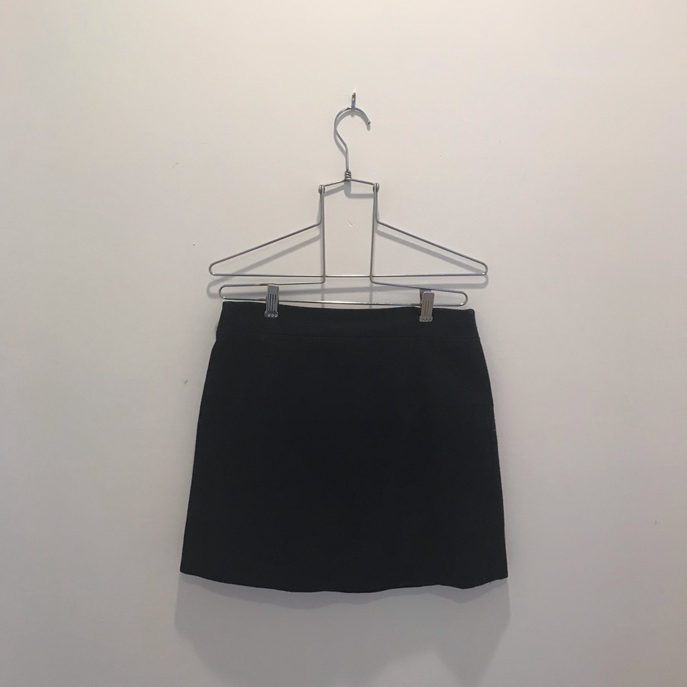 J Crew Navy Blue Felted Wool Mini Skirt, 6 - Picture 3 of 7